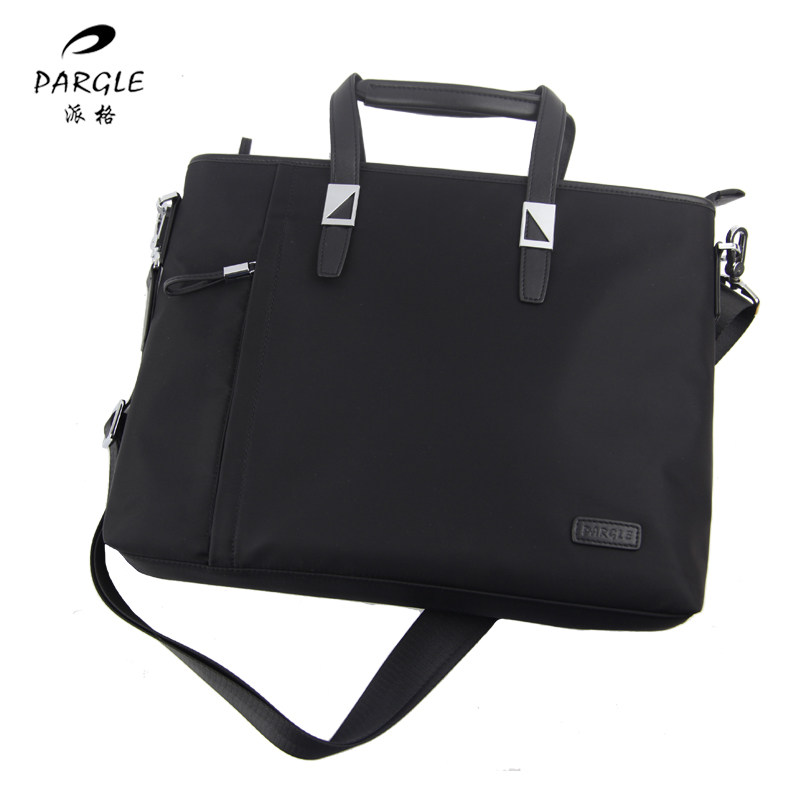 派格pargle手提文件包办公文件袋单肩斜挎包商务会议公文包电脑包