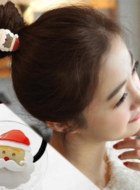 AngelRena韩国进口发饰正品圣诞老人礼品皮筋发圈发绳头绳F5