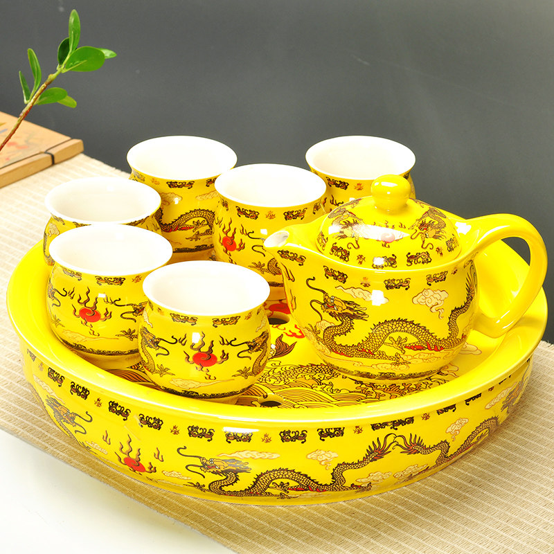 双层杯子防烫功夫茶杯茶具套装整套陶瓷茶盘茶具茶壶双层茶杯,餐饮具,整套茶具,淘宝优惠券,粉丝福利购,淘宝优惠卷