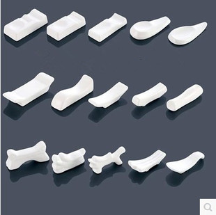 酒店餐具纯白镁质白瓷陶瓷筷子架汤勺架刀叉架更架【多用筷子架】