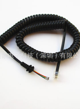 带磁环弹簧连接线  弹性网线转接线  高弹力多芯螺旋电缆线厂家