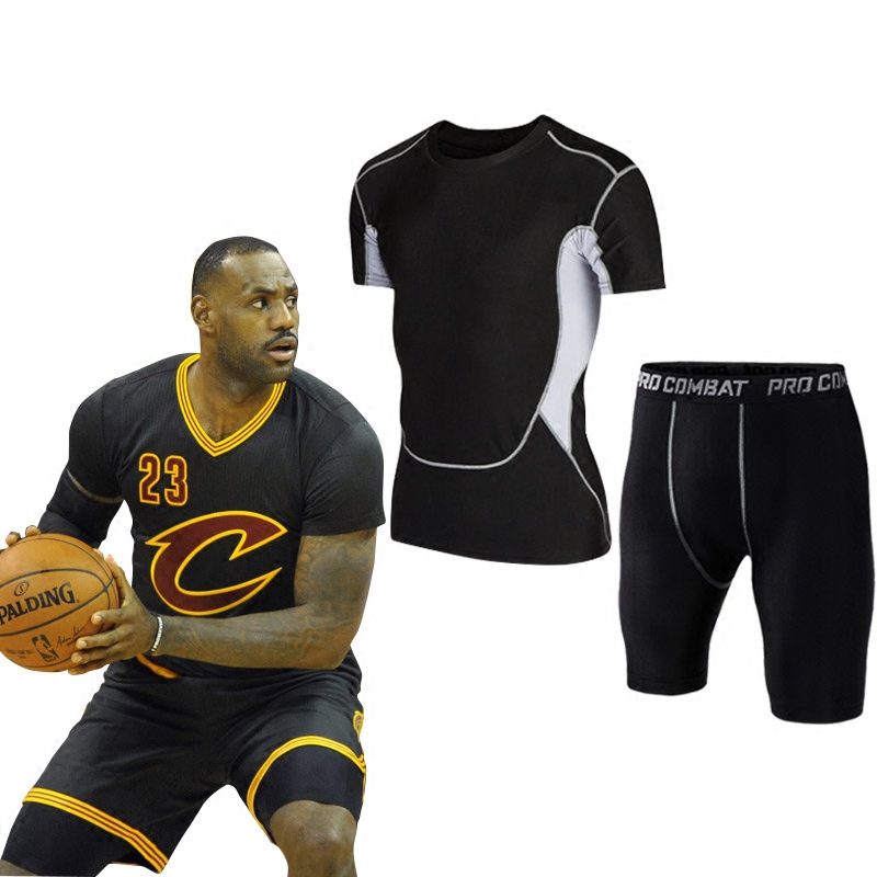 运动紧身短裤男篮球打底训练裤健身跑步速干透气高弹五分裤包邮夏