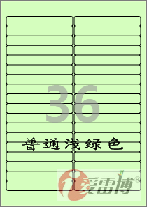 A4标签纸/不干胶标签纸/爱雷博浅绿色标签CL636G-100张