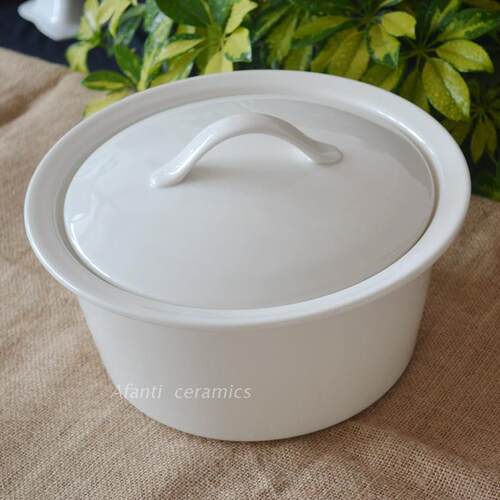 外贸原单新骨瓷有盖大汤碗佛跳墙