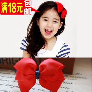 韩版儿童发饰品大红蝴蝶结螺纹发箍特价女童发卡宝宝发箍头扣头饰