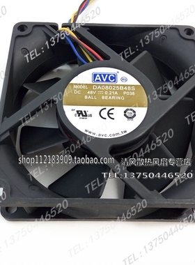 DA08025B48S AVC 48V 0.21A 8cm/厘米 8025 4线 双滚珠服务器风扇