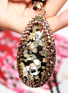 爆款彩贝长毛衣日韩装饰项链挂件