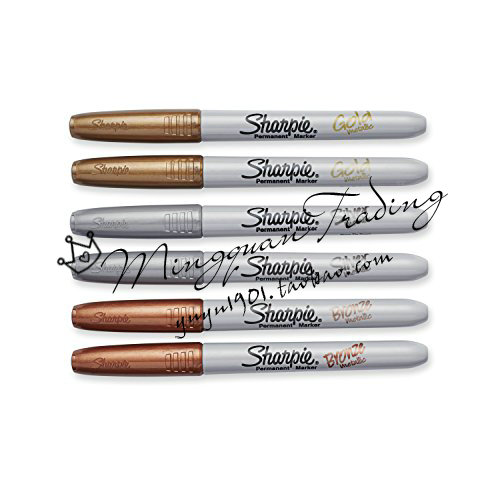 美国三福sharpie金属记号笔39100 gold, silver bronze 金银铜色