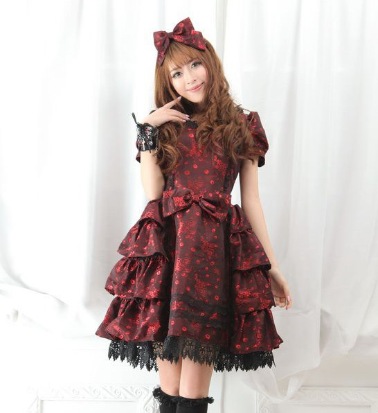 魔叹甜美洛丽塔lolita短袖连衣裙