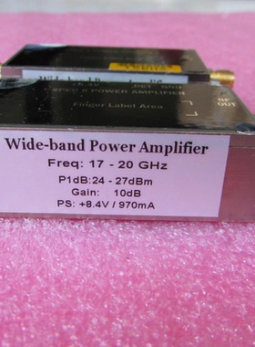 美国进口 17-20GHz 24-27dBm SMA 射频微波中功率放大器