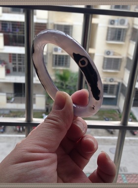 无烧象形水墨复古风玛瑙手镯