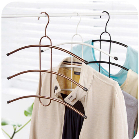 多功能三层衣架鱼骨防滑无痕衣服裤挂收纳整理创意魔术晾晒衣铁艺在类目 收纳整理, 衣物洗/晒/护理用具, 衣架中 - 来自Buy2taobao.com提供专业的淘宝代购服务