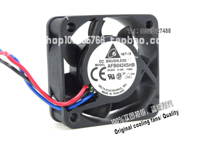 台达 AFB0424SHB 4015 24V 0.18A 4CM 双滚珠3线大风量变频器风扇