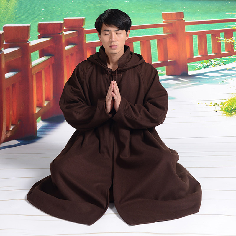 正念秋冬加厚棉绒男女同款禅修服