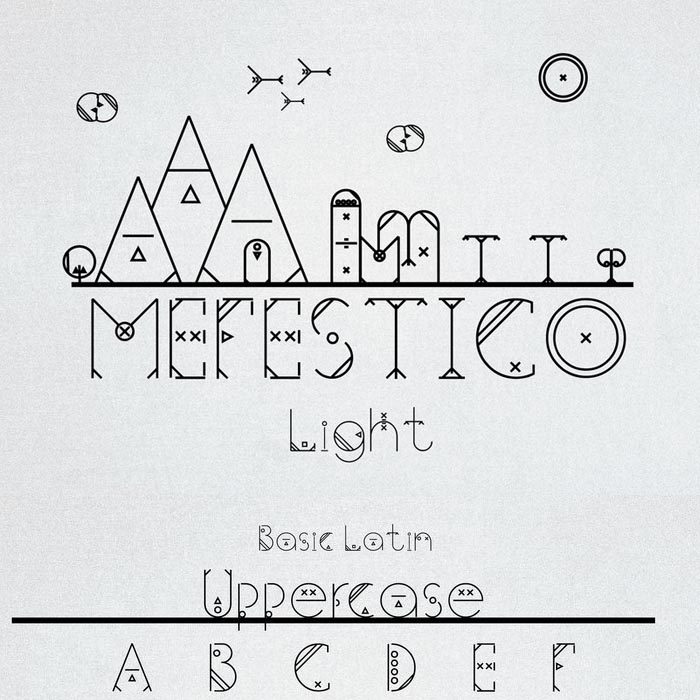 F0004英文字体格式PS素材LOGO海报平面设计 卡通简笔画图形字体