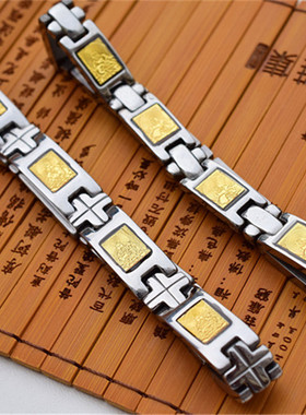 保健招财貔貅抗疲劳钛钢情侣手链