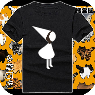 纪念碑谷艾达乌鸦人图腾暗夜 纯棉男女衣服短袖T恤