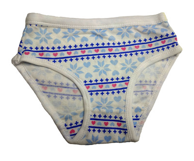 女童白色全棉三角内裤