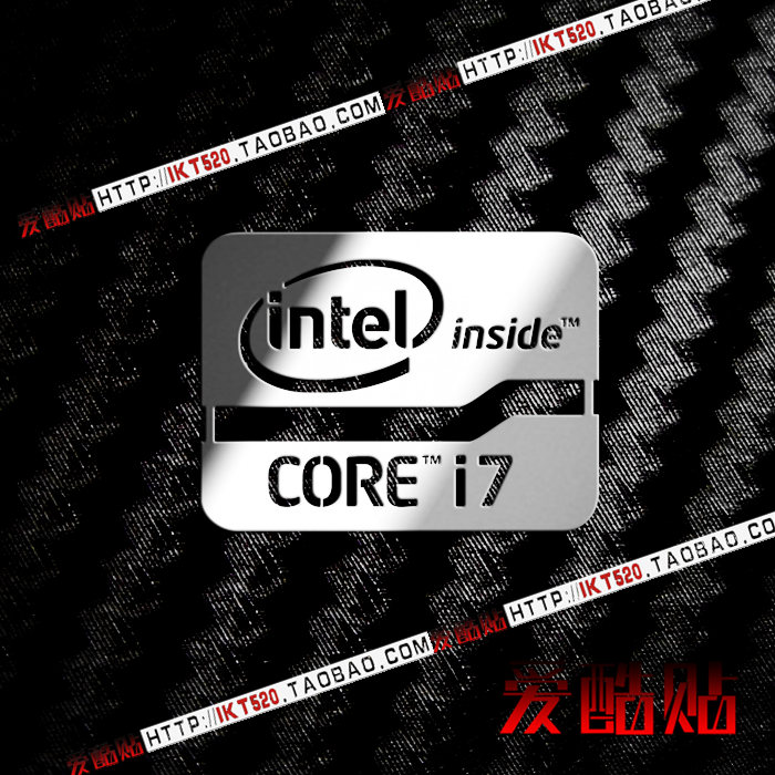 intel贴纸corei7logo手机电脑