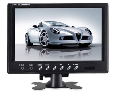 9寸车载显示器液晶屏800*480高清数字屏大巴货车倒车影像24v12v