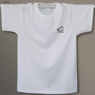 男士短袖不变形T恤 男款体恤衫圆领创意印花品牌纯棉宽松简单青年