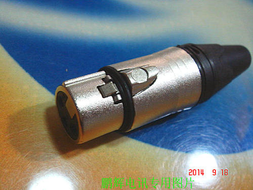 Choseal/秋叶原QD2002xlr卡侬母话筒接头平衡插头银色OD3.5-8.0mm