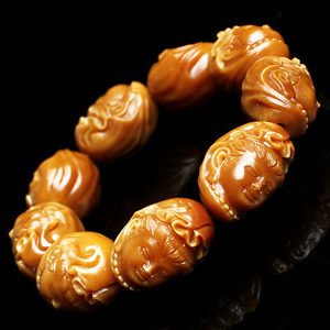 天然风化果菩提根原籽原果老籽观音菩萨手链手把件饰品文玩手串