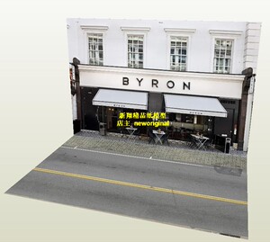 1比12 18 43 64街道商店咖啡馆 商业街餐厅兵人车模汽车场景模型