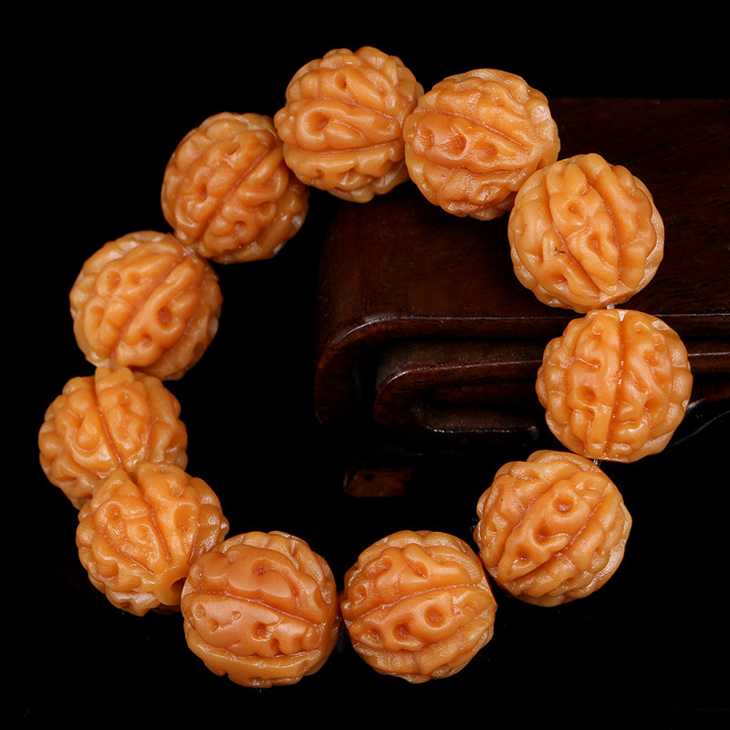 WEATHERED BODHI ROOT CARVED DISC DRAGON PATTERN DIAMOND SIX-PETAL BODHI IVORY FRUIT TOP BEAD WAIST BEAD STAR AND MOON BRACELET ACCESSORIES