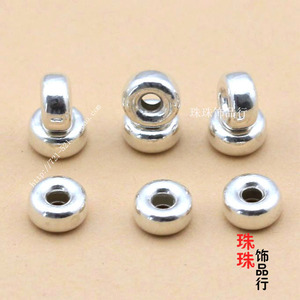 DIY手工饰品配件 925纯银车轮珠隔片 水泡珠扁隔珠百搭手链隔珠