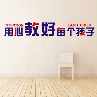 墙贴纸美化教室装饰班级主题布置托管补习辅导班教师风采墙壁贴字