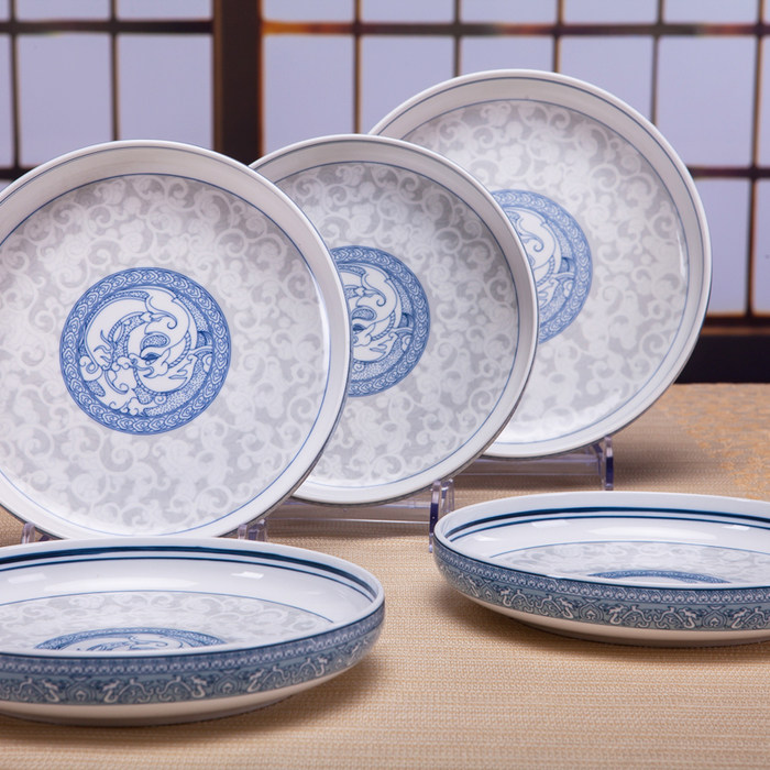 锦晖陶瓷海之韵 硬质瓷大小汤盘 鱼盘餐具陶瓷器盘子华陶兆峰陶瓷