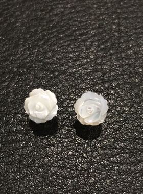 天然珍珠母贝925纯银花朵