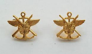 可欣精品：金色铝制领章/奖章/纪念章/勋章/徽章/肩章