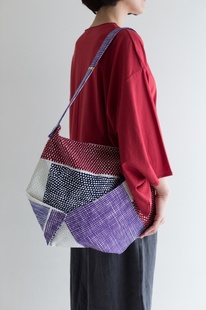 SOUSOU布袋真正日本京都制设计师帆布斜跨肩包背包软包穏 拼布