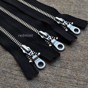 YKK拉链3号白铜闭尾黑带袖口领口箱包皮具拼布布艺金属铜拉锁配件