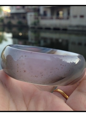 厂家直销巴西天然紫砂星际紫玛瑙手镯加宽加厚女闺蜜厦门原矿镯52