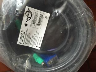 VGA三合一延长线 20米2L1020C 一公一母 显示器鼠标键盘
