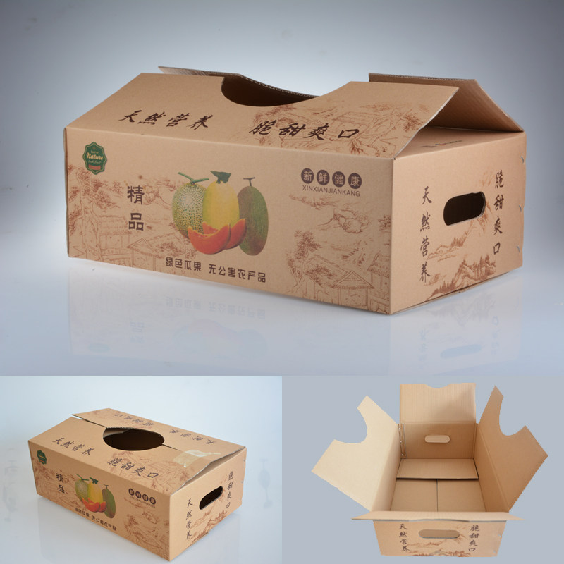 牛皮纸甜瓜包装盒五层EB楞纸箱
