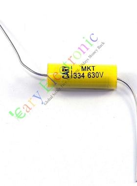 630V发烧无极铜脚音频音响0.33uf 黄色穿心轴向胆机耦合薄膜电容