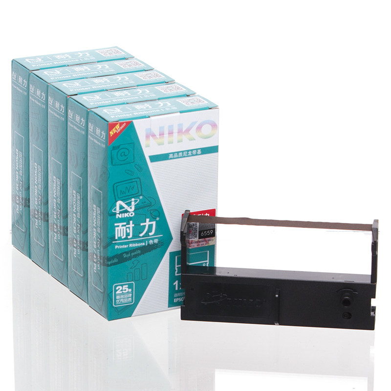 耐力适用于爱普生EPSON ERC-39色带架 ERC-43紫色 MT311 5支装