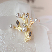 Love mail money tree quality new year wish tree-free safety buckle faux Pearl brooch clasp delicate