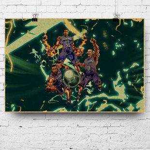 NBA球星海报詹姆斯哈登James Harden大胡子画报宿舍牛皮纸定制