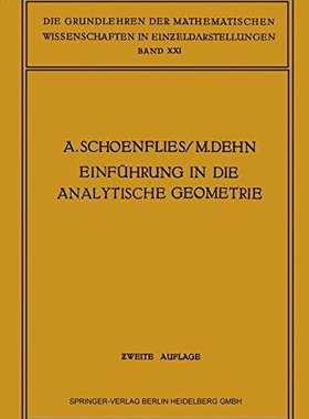 【预订】Einfuhrung in Die Analytische Geomet...