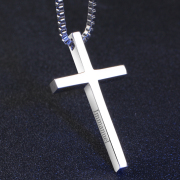 Wing simple Immanuel titanium steel man Jesus the cross necklace women couples personality wave pendant accessories