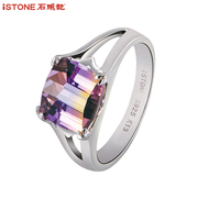 Crystal stones Ametrine ring rings Valentine''s day gifts