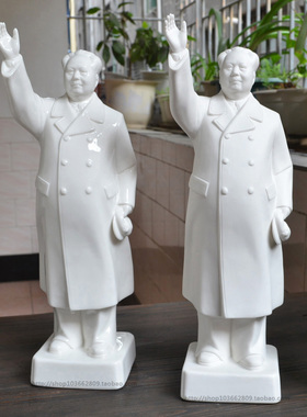 招挥手毛泽东雕像毛主席全身站像