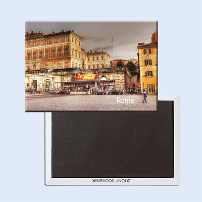 定制 罗马巴贝里尼广场旅游纪念品冰箱贴磁贴 20818