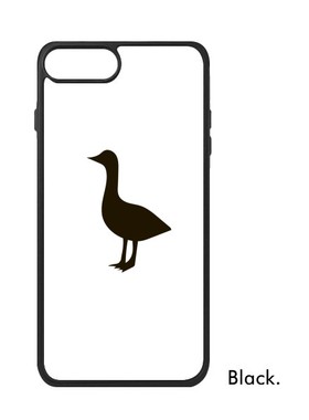 适用于iPhone黑色鹅动物剪影Xr手机壳max保护套678plus硅胶11