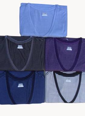 三枪舒木尔薄暖V领打底衫男士内衣单件上衣秋衣21791A0薄款贴身